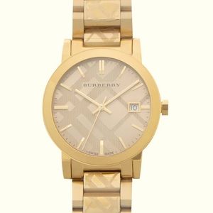 BURBERRY GOLD HAY MARKET WATCH 38MM